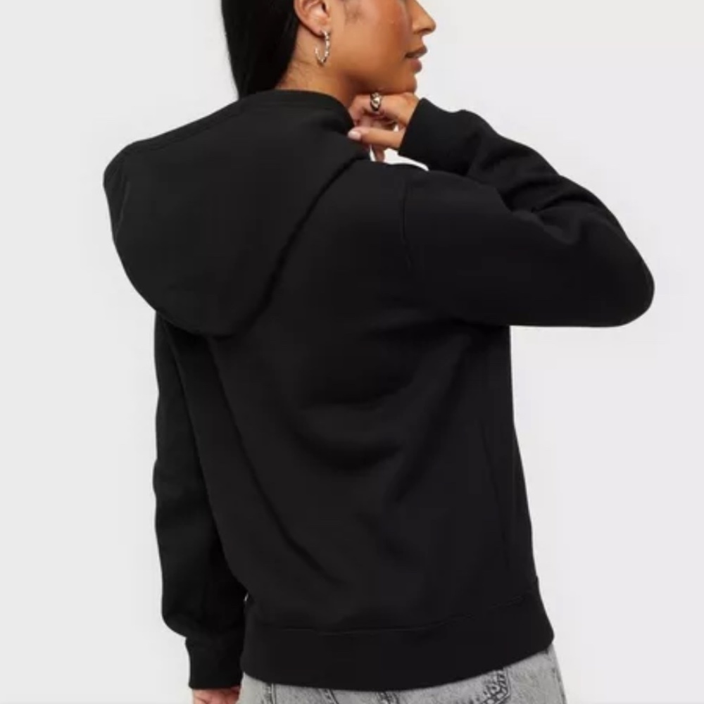 Aritzia TNA Hoodie Perfecto Cotton French Terry Black Silver Zip Pockets Women M